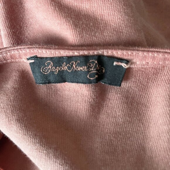 Y2K Angels Never Die Women's Top Medium Pink Long Sleeve Tunic Pockets Bellacore - Picture 4 of 8